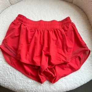 Hot Heat color Lululemon Hotty Hot low rise shorts 2.5 inch